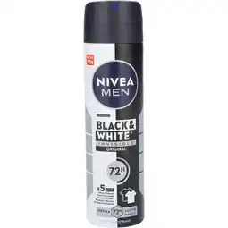 Dirk Nivea Deospray men invisible black & white aanbieding