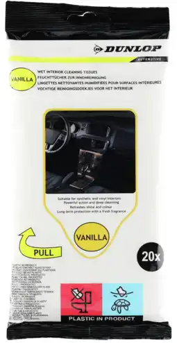 Dirk Dunlop auto reinigingsdoekjes aanbieding