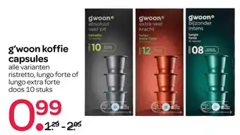 Spar g'woon koffie capsules aanbieding