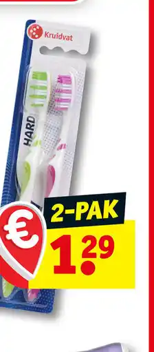 Kruidvat Kruidvat hard manual toothbrush aanbieding