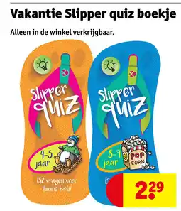 Kruidvat Vakantie Slipper quiz boekje aanbieding