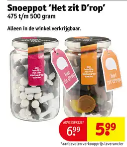 Kruidvat Snoeppot 'Het zit D'rop' aanbieding