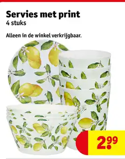 Kruidvat Servies met print aanbieding