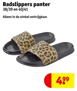 Kruidvat Badslippers panter aanbieding