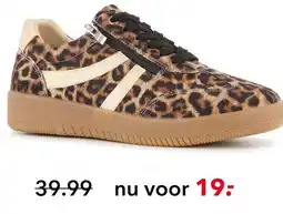 Scapino Natuform dames sneakers met luipaardprint bruin aanbieding