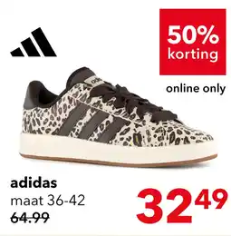 Scapino Adidas Grand Court Base 00s dames sneakers met panterprint aanbieding