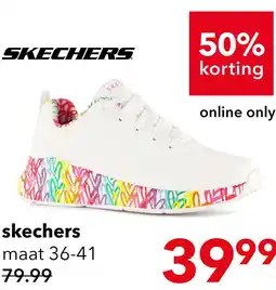 Scapino Skechers Uni Lite dames sneakers wit aanbieding