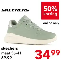 Scapino Skechers Uno Lite dames sneakers groen aanbieding