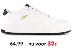 Scapino Puma Court Classic heren sneakers wit zwart aanbieding