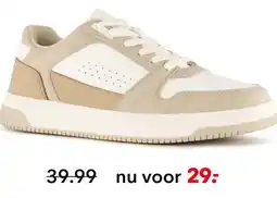 Scapino Blue Box heren sneakers beige wit aanbieding