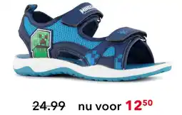 Scapino Minecraft jongens sandalen blauw aanbieding