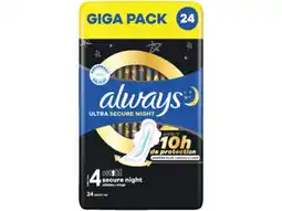 Hoogvliet Always Ultra maandverband secure night maat 4 aanbieding