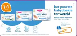 Trekpleister Keuze uit het hele assortiment waterwipes babydoekjes. aanbieding
