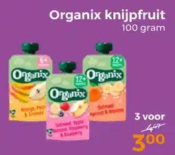 Trekpleister Organix knijpfruit aanbieding
