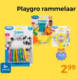 Trekpleister Playgro rammelaar aanbieding