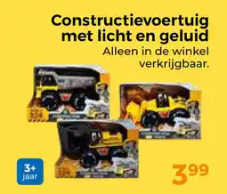 Trekpleister Constructievoertuig met licht en geluid aanbieding