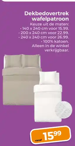 Trekpleister Dekbedovertrek wafelpatroon aanbieding