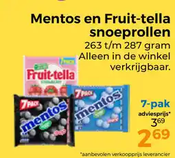Trekpleister Mentos en Fruit-tella aanbieding