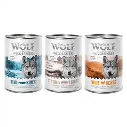Zooplus 6x400g Mix: Vis, Varken en Kip Wolf of Wilderness Hondenvoer aanbieding