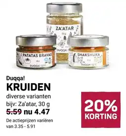 Ekoplaza Duqqa! kruiden aanbieding