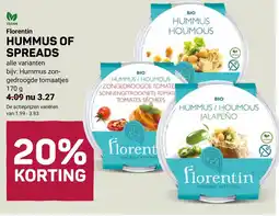 Ekoplaza Florentin hummus of spreads aanbieding