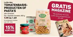 Ekoplaza La bio idea tomatenbasis- producten of pasta's aanbieding