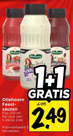Vomar Voordeelmarkt Oliehoorn Feestsauzen aanbieding