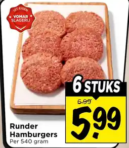 Vomar Voordeelmarkt Runder Hamburgers aanbieding