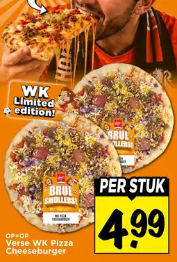 Vomar Voordeelmarkt Verse WK Pizza Cheeseburger aanbieding