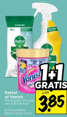 Vomar Voordeelmarkt Dettol of Vanish aanbieding