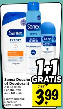 Vomar Voordeelmarkt Sanex Douche of Deodorant aanbieding
