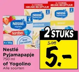 Vomar Voordeelmarkt Nestlé Pyjamapapje of Yogolina aanbieding