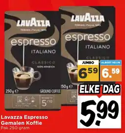 Vomar Voordeelmarkt Lavazza Espresso Gemalen Koffie aanbieding