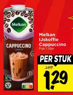 Vomar Voordeelmarkt Melkan IJskoffie Cappuccino aanbieding
