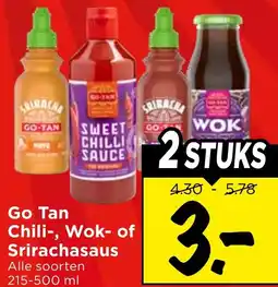 Vomar Voordeelmarkt Go Tan Chili, Wok of Srirachasaus aanbieding