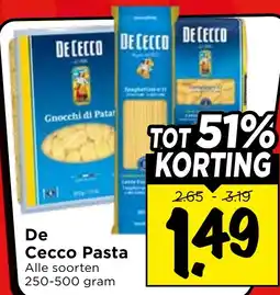 Vomar Voordeelmarkt De Cecco Pasta aanbieding