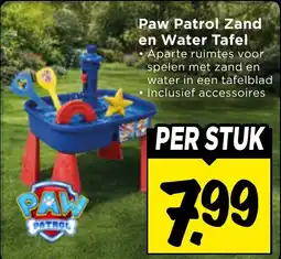 Vomar Voordeelmarkt Paw Patrol Zand en Water Tafel aanbieding