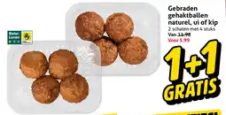 Hoogvliet Gebraden gehaktballen naturel, ui of kip aanbieding