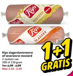 Hoogvliet Kips slagersleverworst of leverworst mosterd aanbieding