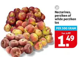 Hoogvliet Nectarines, perziken of wilde perziken aanbieding