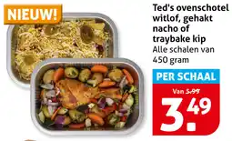 Hoogvliet Ted's ovenschotel witlof, gehakt nacho of traybake kip aanbieding