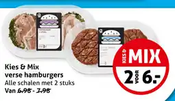 Hoogvliet Kies & Mix verse hamburgers aanbieding