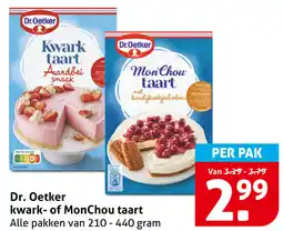 Hoogvliet Dr. Oetker kwark of MonChou taart aanbieding