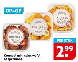 Hoogvliet Crumbel mini cake, wafel of speculoos aanbieding