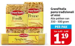 Hoogvliet Grand'Italia pasta tradizionali of mini aanbieding