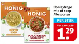 Hoogvliet Honig droge mix of soep aanbieding