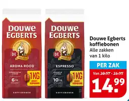 Hoogvliet Douwe Egberts koffiebonen aanbieding