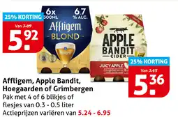 Hoogvliet Affligem, Apple Bandit, Hoegaarden of Grimbergen aanbieding