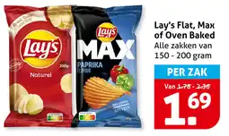 Hoogvliet Lay's Flat, Max of Oven Baked aanbieding