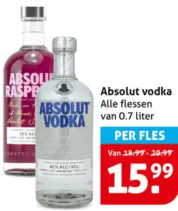 Hoogvliet Absolut vodka aanbieding